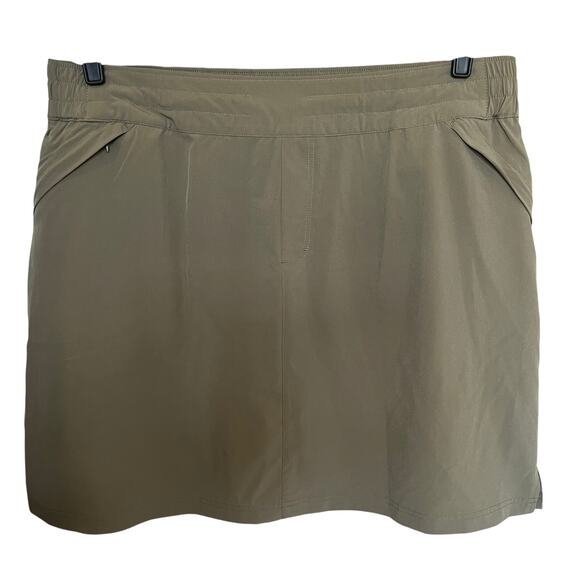 Sahalie Skort Size 1X Olive Green Shorts Inside Activewear Athleisure Knit Plus - Picture 1 of 11